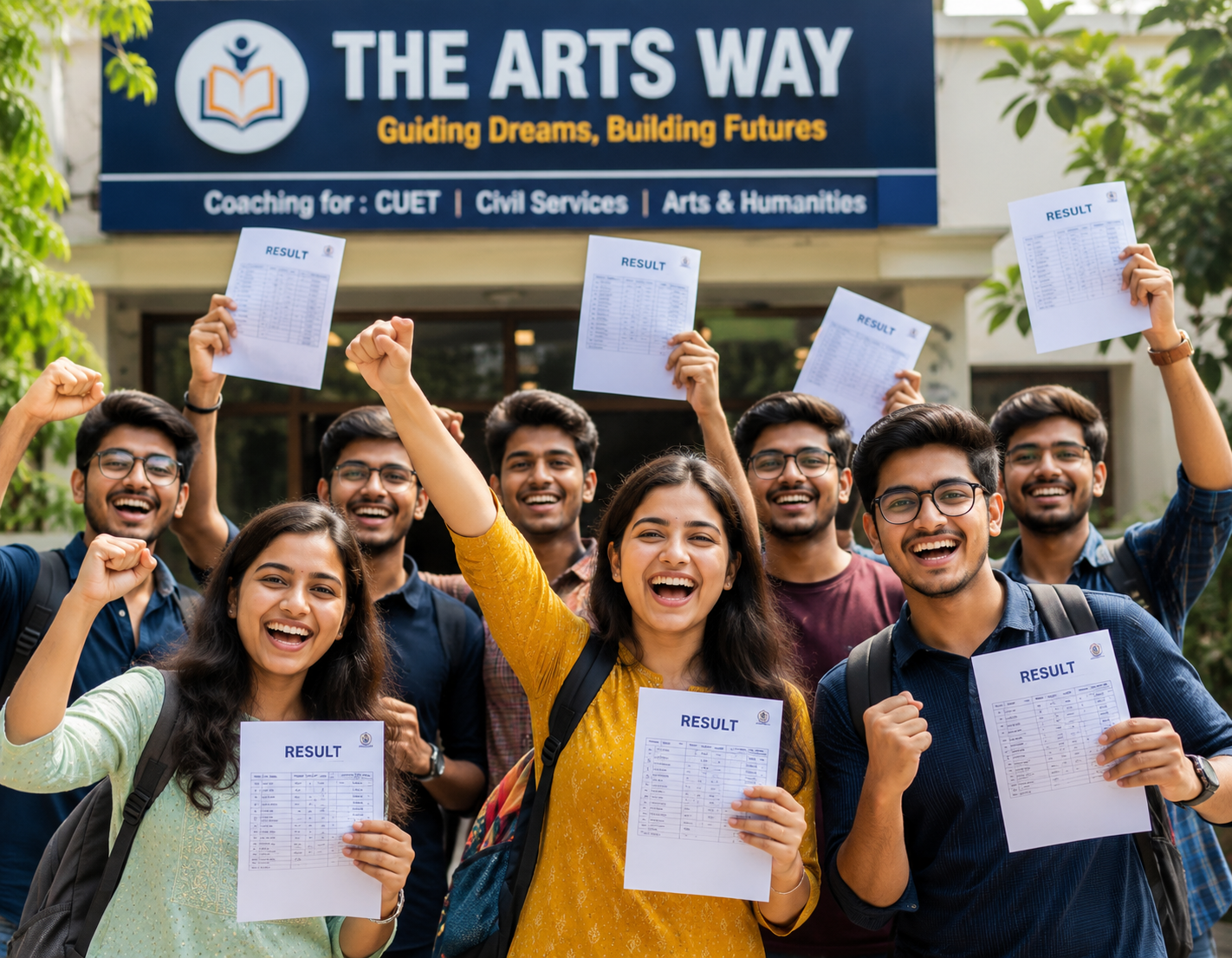 Students Celebrating Results